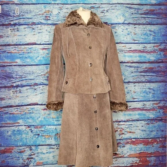 VTG 1970's SkinCheetahs Leather Skirt And Coat. AAAAAMAZING!!!! - Picture 3 of 13